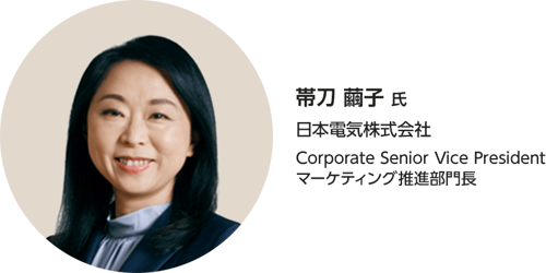 帯刀 繭子 氏 日本電気株式会社 Corporate Senior Vice President マーケティング推進部門長